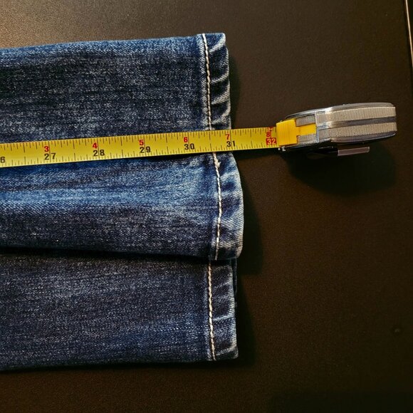 ZCO Jeans Size 7 Bootcut Low Rise Embellished Cross Button Flap Pockets - Picture 10 of 12